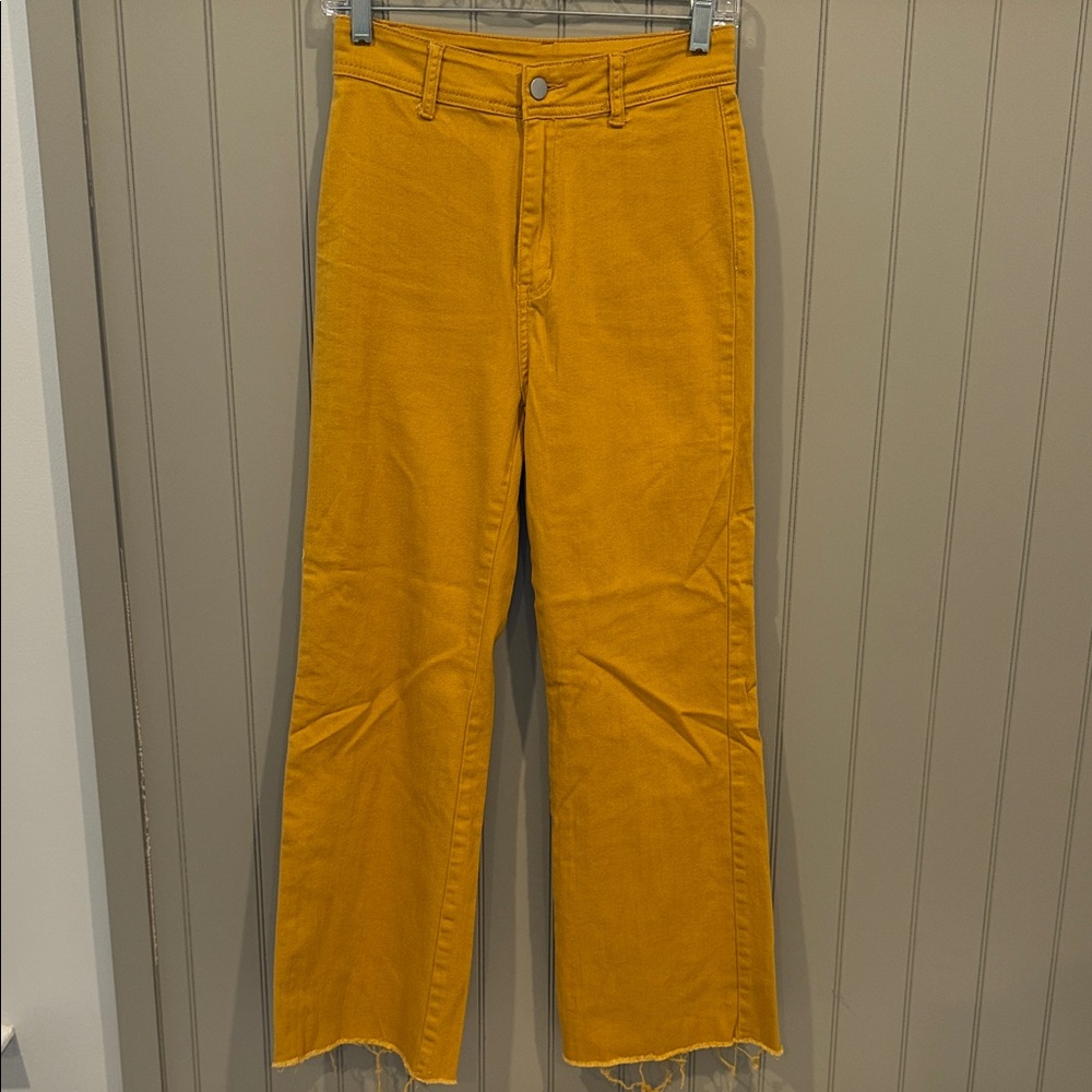 SHEIN Mustard Wide Leg Pants